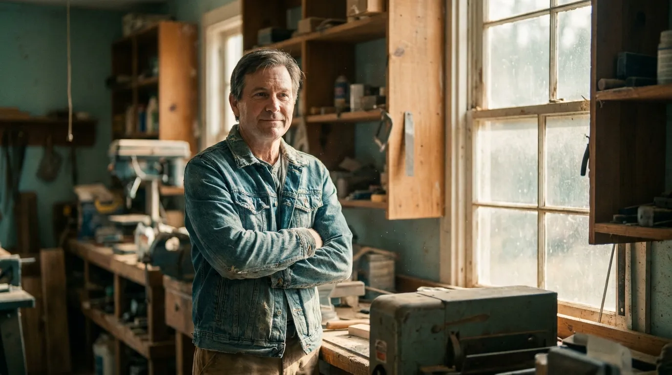 Small-business owner standing in a workshop